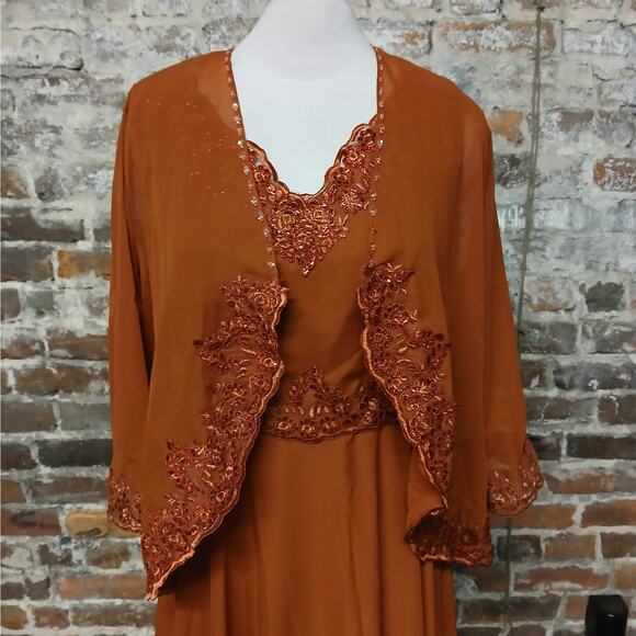 Mother of the Bride Dress Suit 2 Piece Women's Size 10 Cocktail Party Wedding - Picture 6 of 12